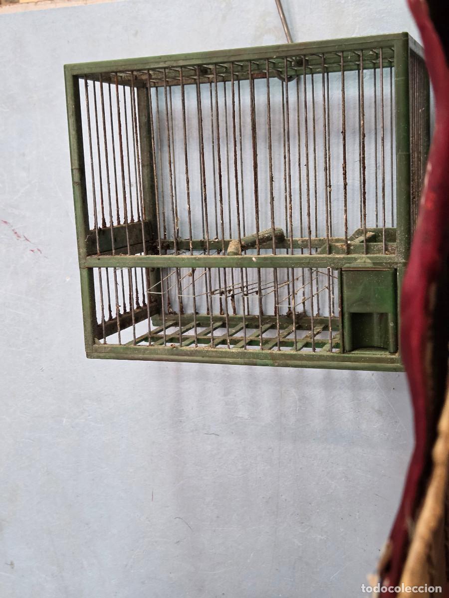Antig&uuml;edades: jaula con caja de pajaros - Foto 2