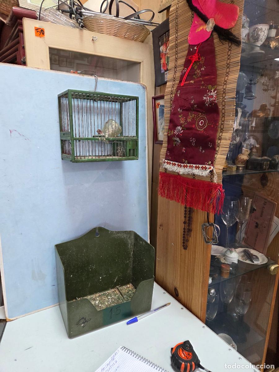 Antig&uuml;edades: jaula con caja de pajaros - Foto 1
