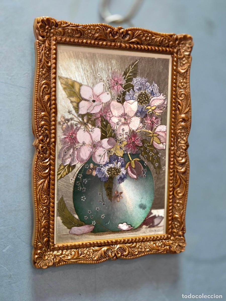 Antig&uuml;edades: peque&ntilde;o cuadro dorado vintage