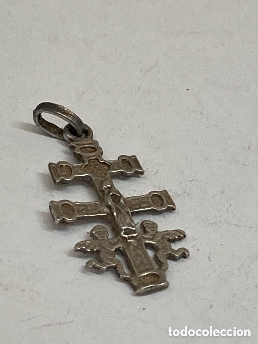 Antig&uuml;edades: Cruz de plata religiosa C571 - Foto 2