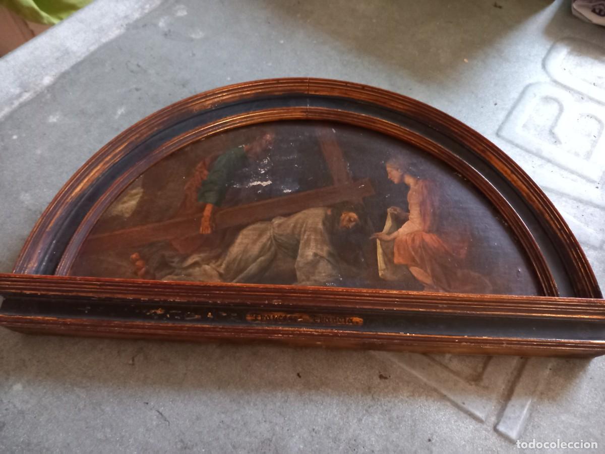 Antig&uuml;edades: Cuadro religioso escena de viacrucis - Foto 1