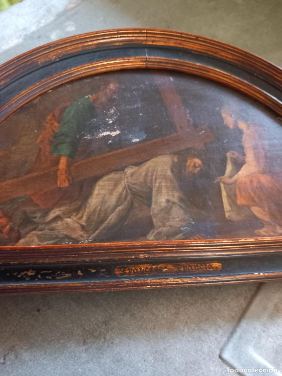 Antig&uuml;edades: Cuadro religioso escena de viacrucis - Foto 2
