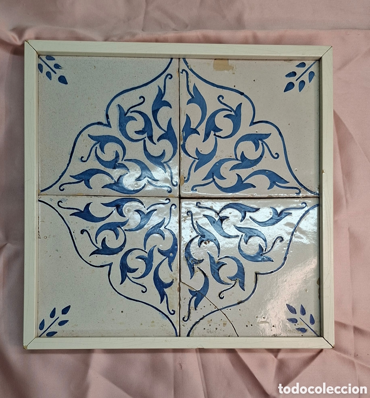 Antig&uuml;edades: Cuadro con 4 azulejos decorativos - Foto 5