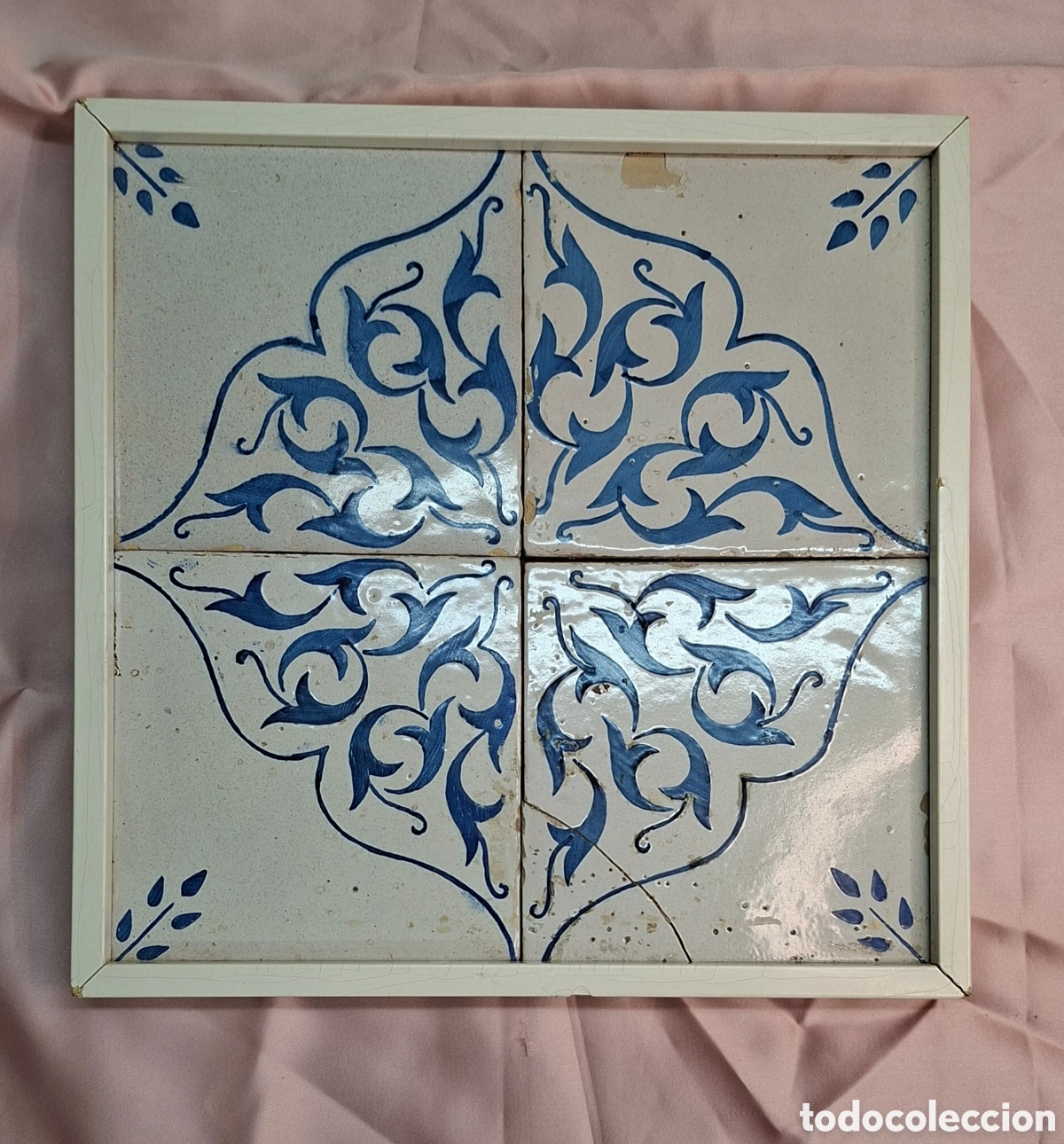Antig&uuml;edades: Cuadro con 4 azulejos decorativos - Foto 8