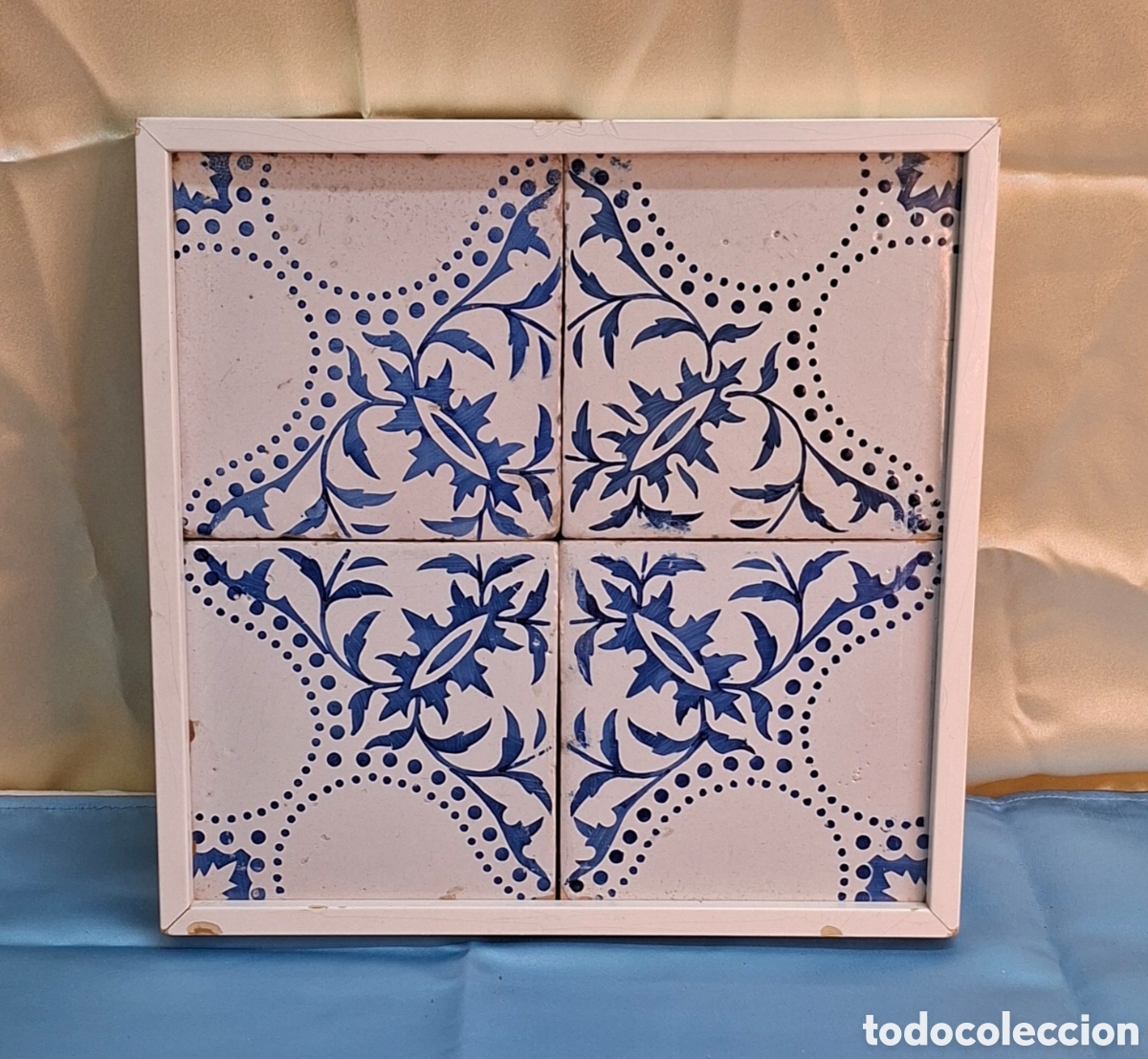 Antig&uuml;edades: Cuadro con 4 azulejos decorativos - Foto 9