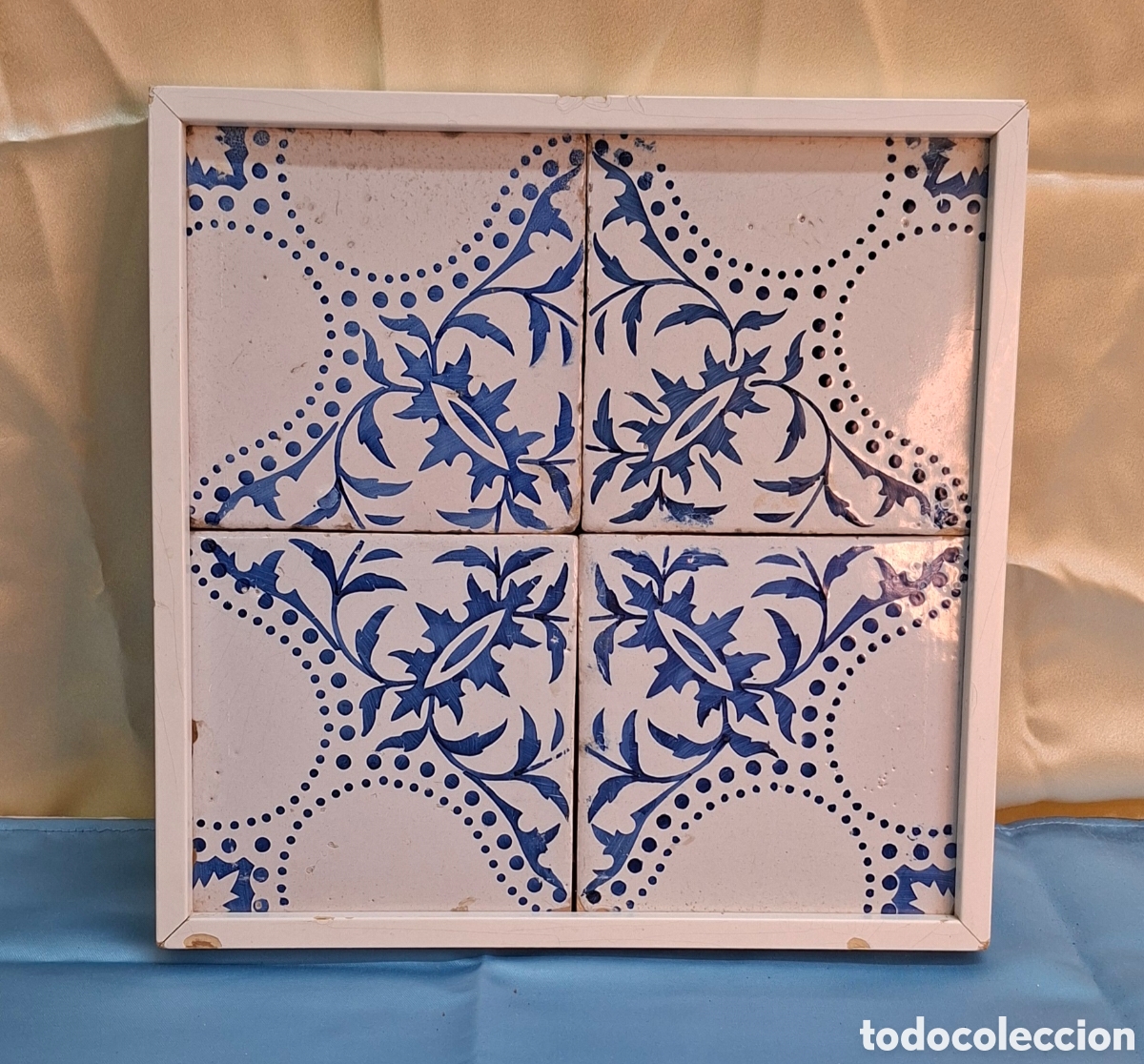 Antig&uuml;edades: Cuadro con 4 azulejos decorativos - Foto 10
