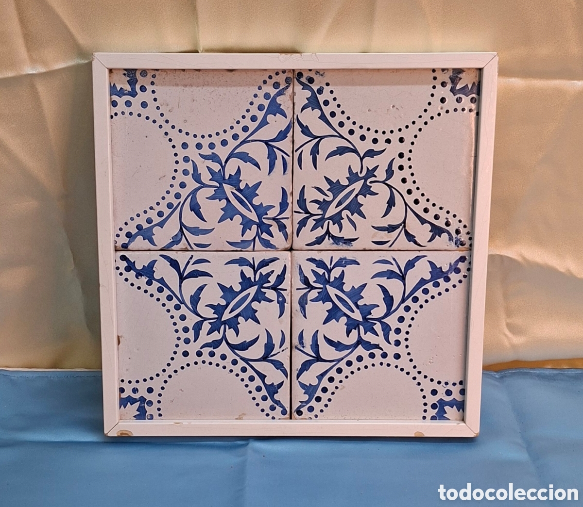 Antig&uuml;edades: Cuadro con 4 azulejos decorativos - Foto 11