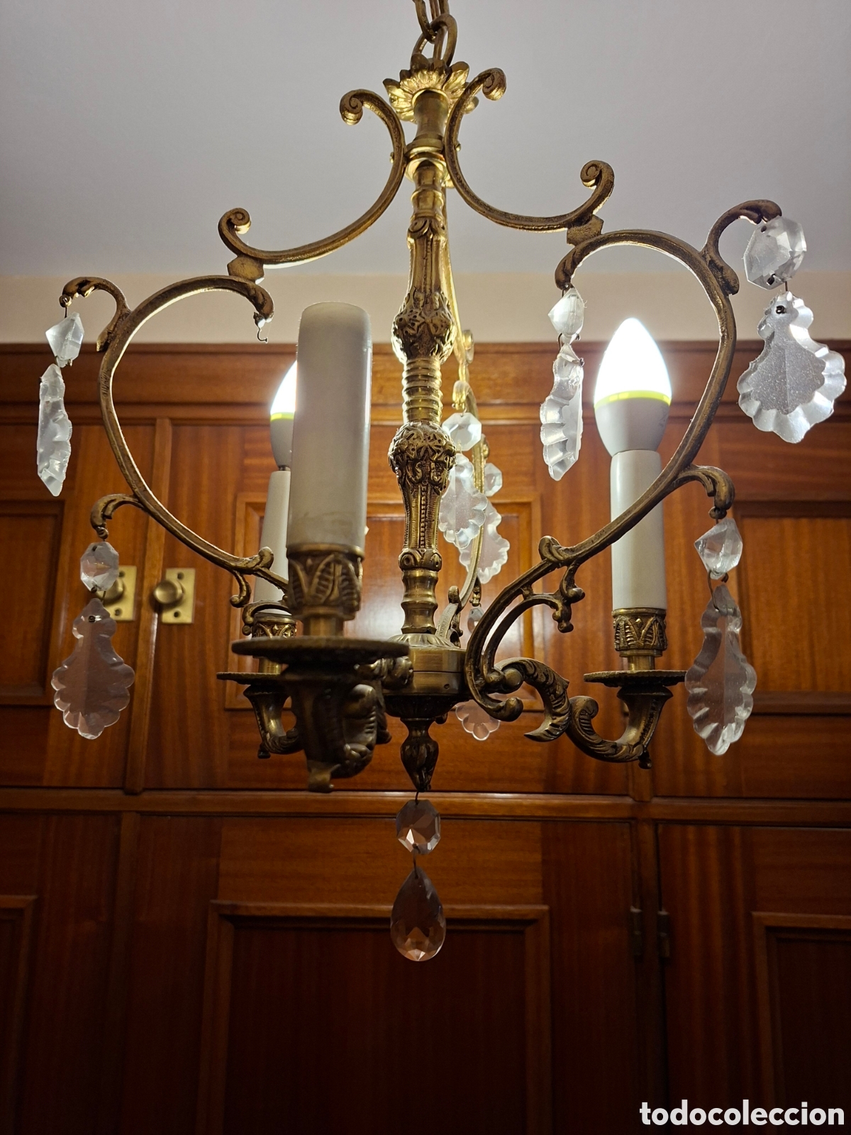 Antig&uuml;edades: Tres L&aacute;mparas de ara&ntilde;a pasillo