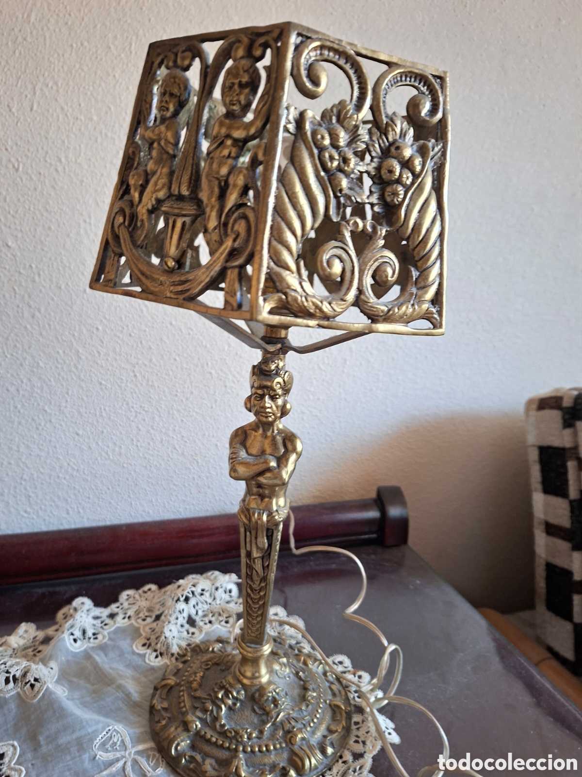 Antig&uuml;edades: Lampara escritorio de laton