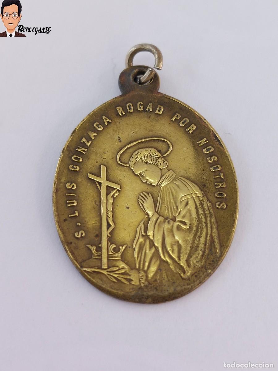 Antig&uuml;edades: ANTIGUA MEDALLA S. LUIS GONZAGA - INMACULADA CONCEPCI&Oacute;N VIRGEN - A&Ntilde;O 1870 - ESPA&Ntilde;A CAT&Oacute;LICA