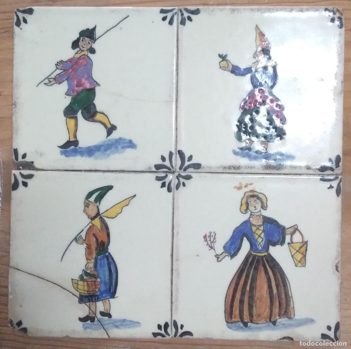 Antig&uuml;edades: Antiguos azulejos pintados a mano de Personajes