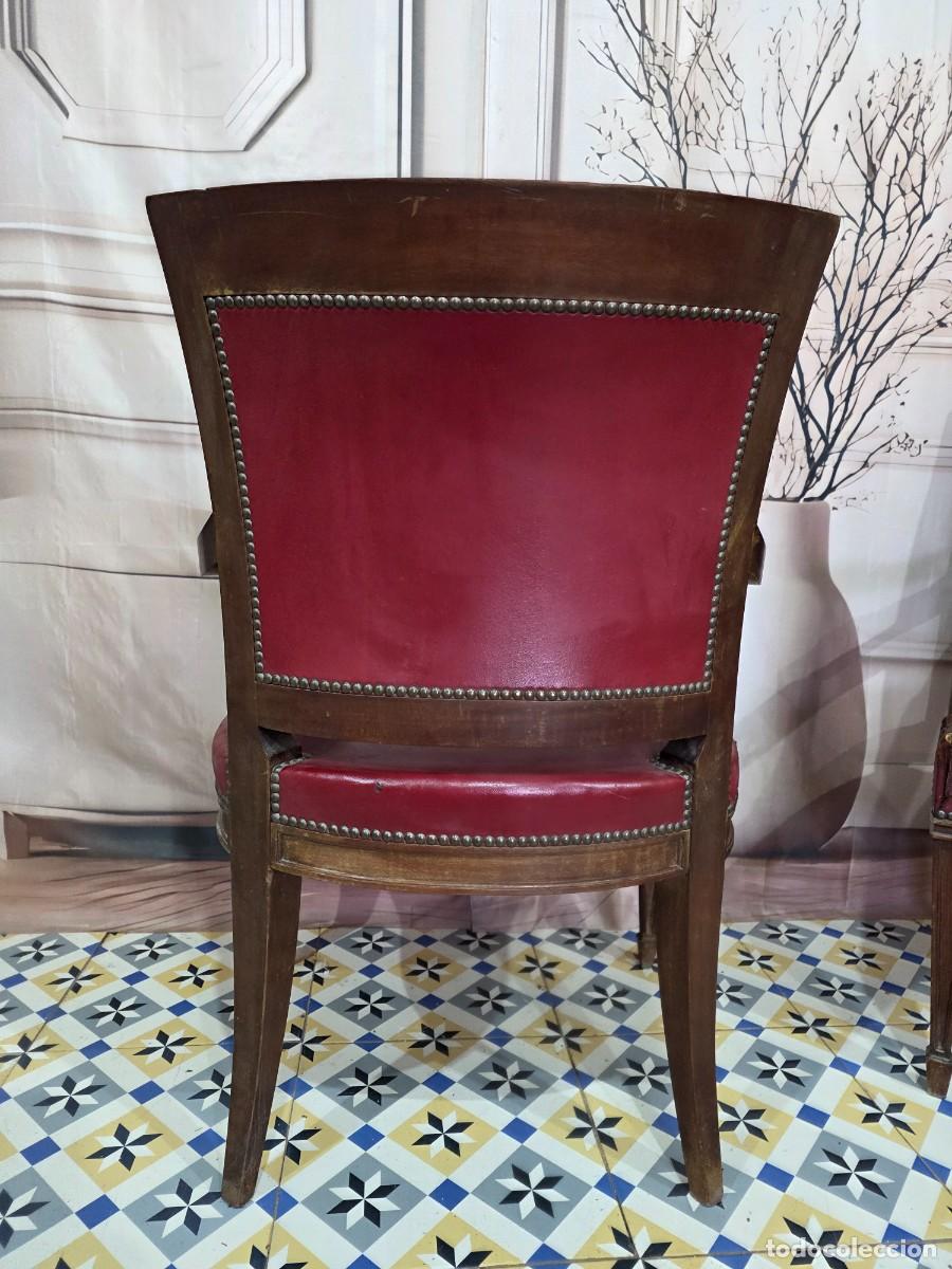 Antig&uuml;edades: Par de sillones de estilo franc&eacute;s Luis XVI - Foto 4