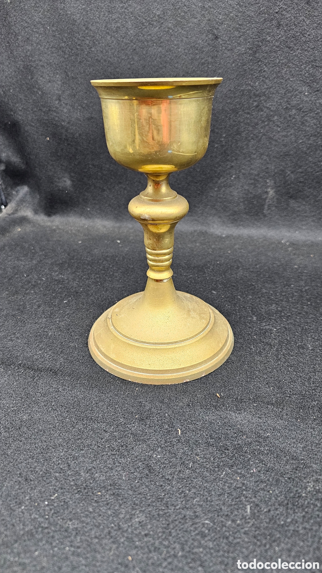 Antig&uuml;edades: Portavelas de lat&oacute;n ....