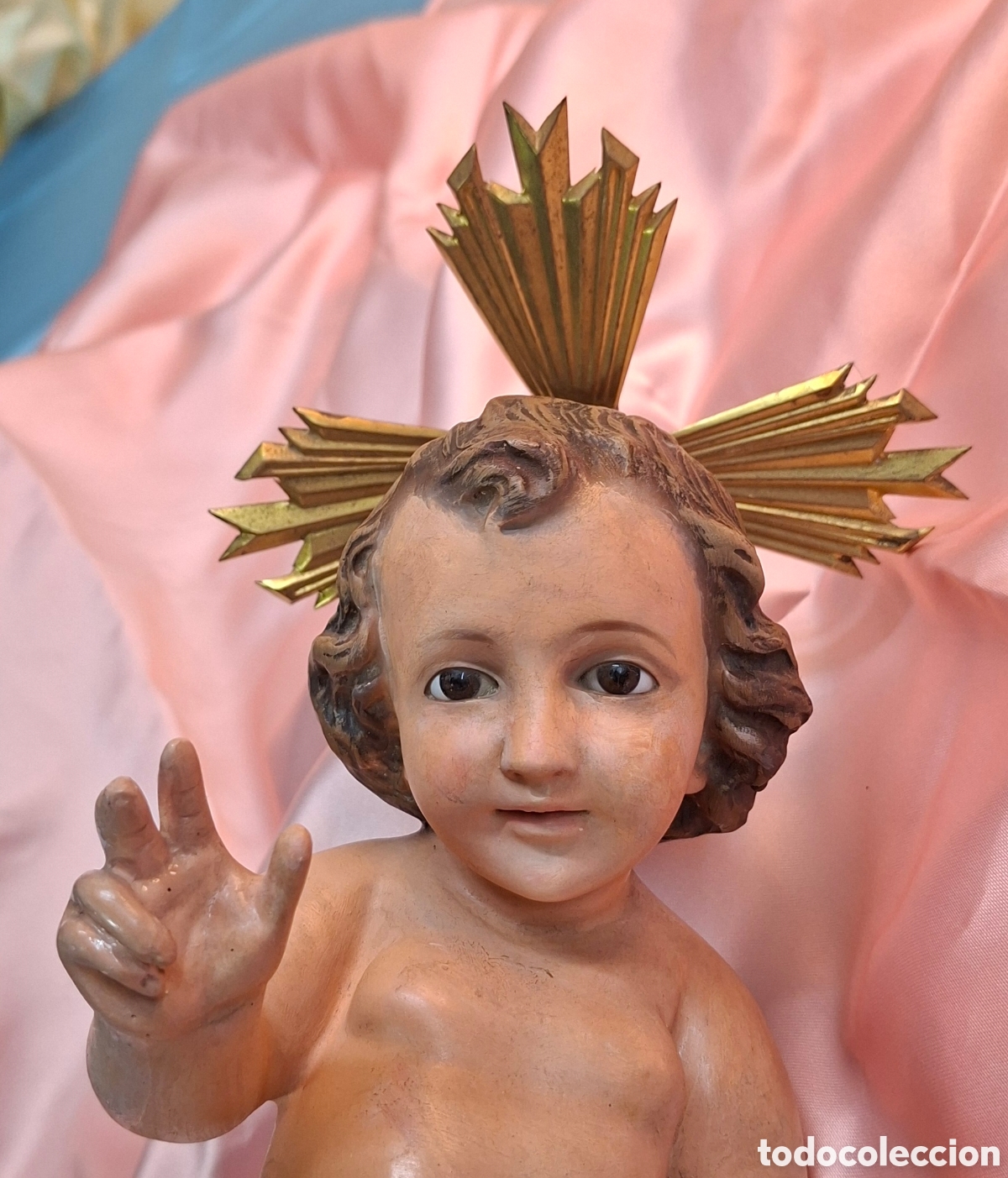 Antig&uuml;edades: Ni&ntilde;o Jes&uacute;s de yeso Siglo XX