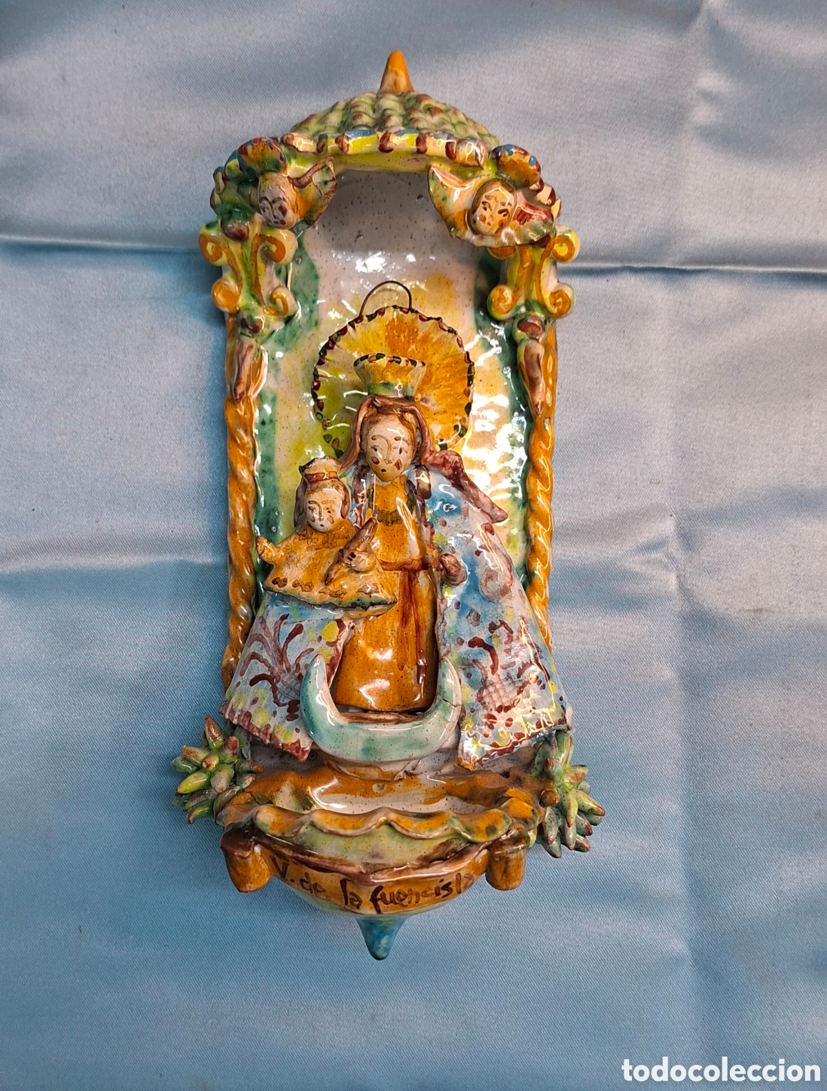 Antig&uuml;edades: Benditera de cer&aacute;mica del Siglo XX - Foto 3