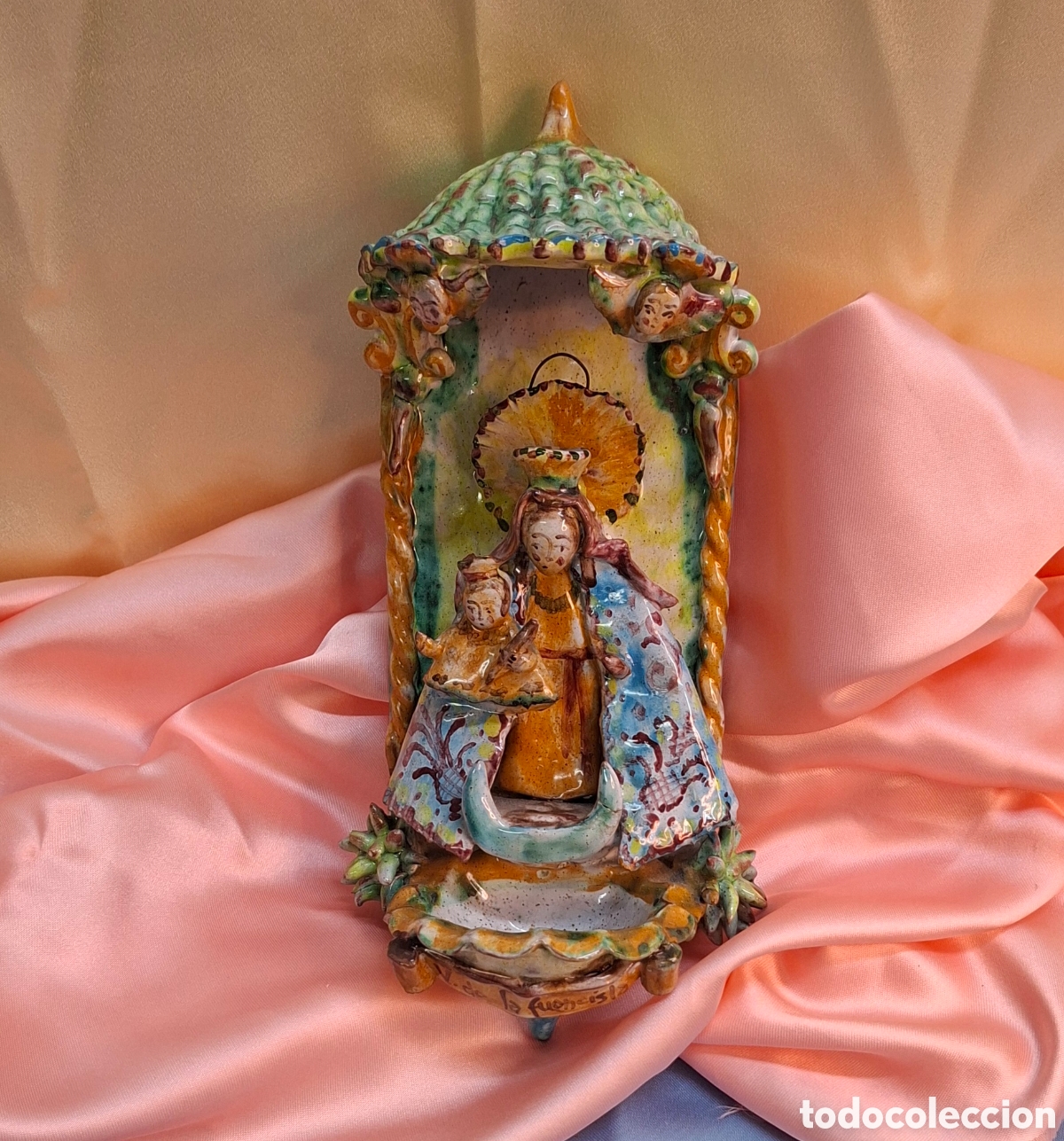 Antig&uuml;edades: Benditera de cer&aacute;mica del Siglo XX - Foto 11