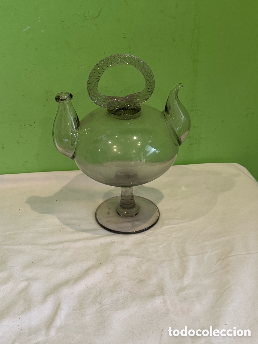 Antig&uuml;edades: BOTIJO EN VIDRIO SOPLADO CATALAN - S.XIX