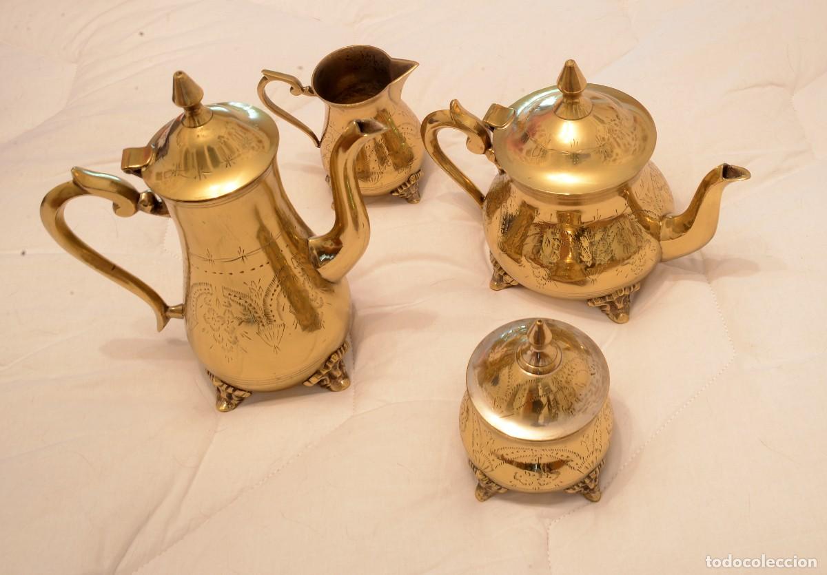 Antig&uuml;edades: JUEGO DE CAF&Eacute; Y T&Eacute; DE LAT&Oacute;N INGL&Eacute;S, VINTAGE