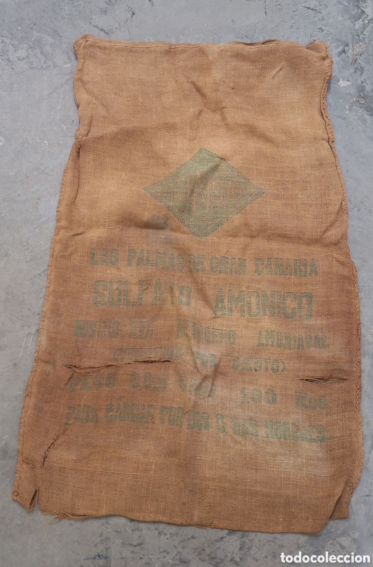 Antig&uuml;edades: Saco de Arpillera Sulfato Am&oacute;nico Cinsa - Las Palmas de Gran Canaria -