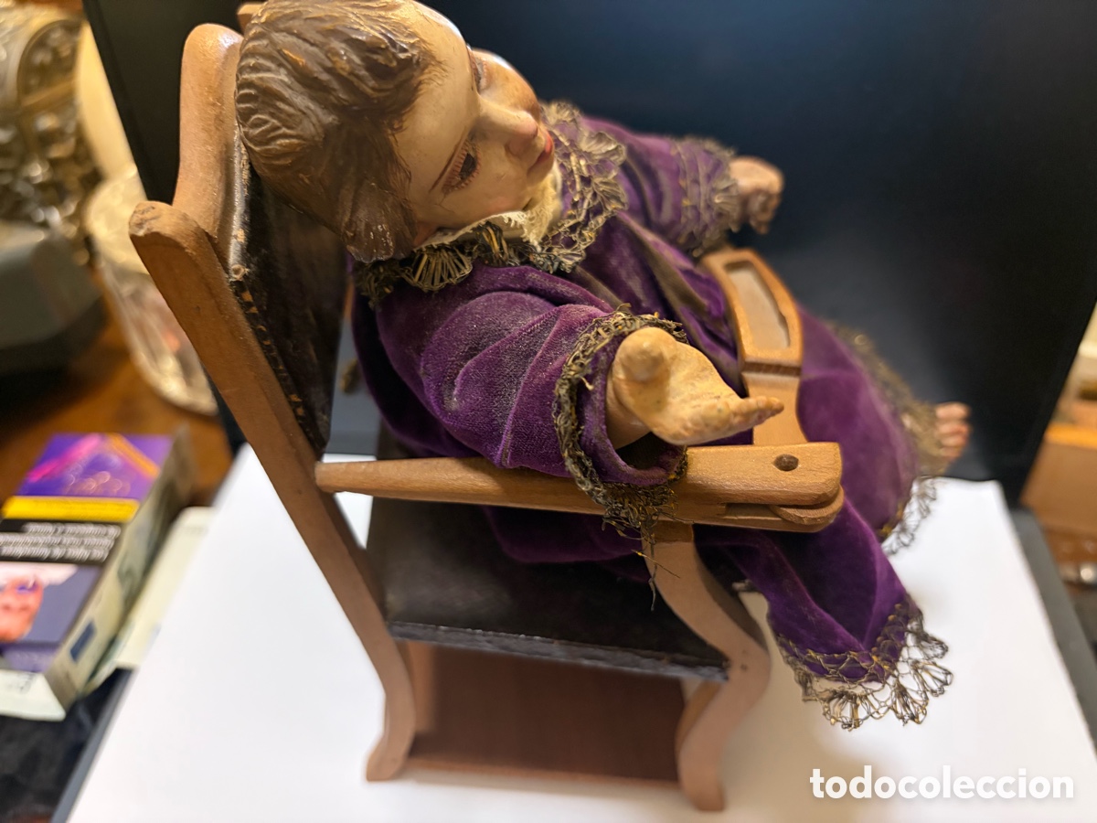 Antig&uuml;edades: Ni&ntilde;o Jes&uacute;s de madera - Foto 2