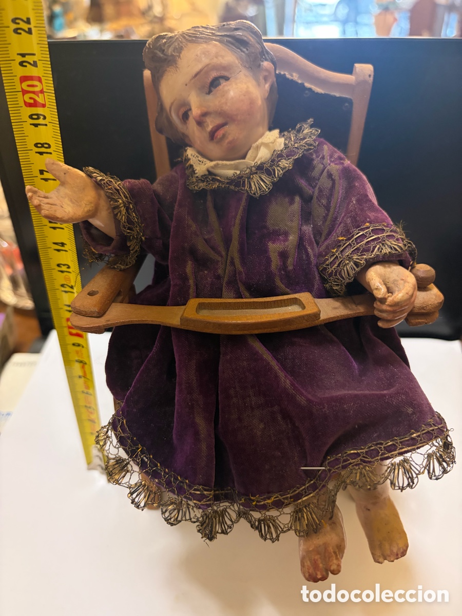 Antig&uuml;edades: Ni&ntilde;o Jes&uacute;s de madera - Foto 6