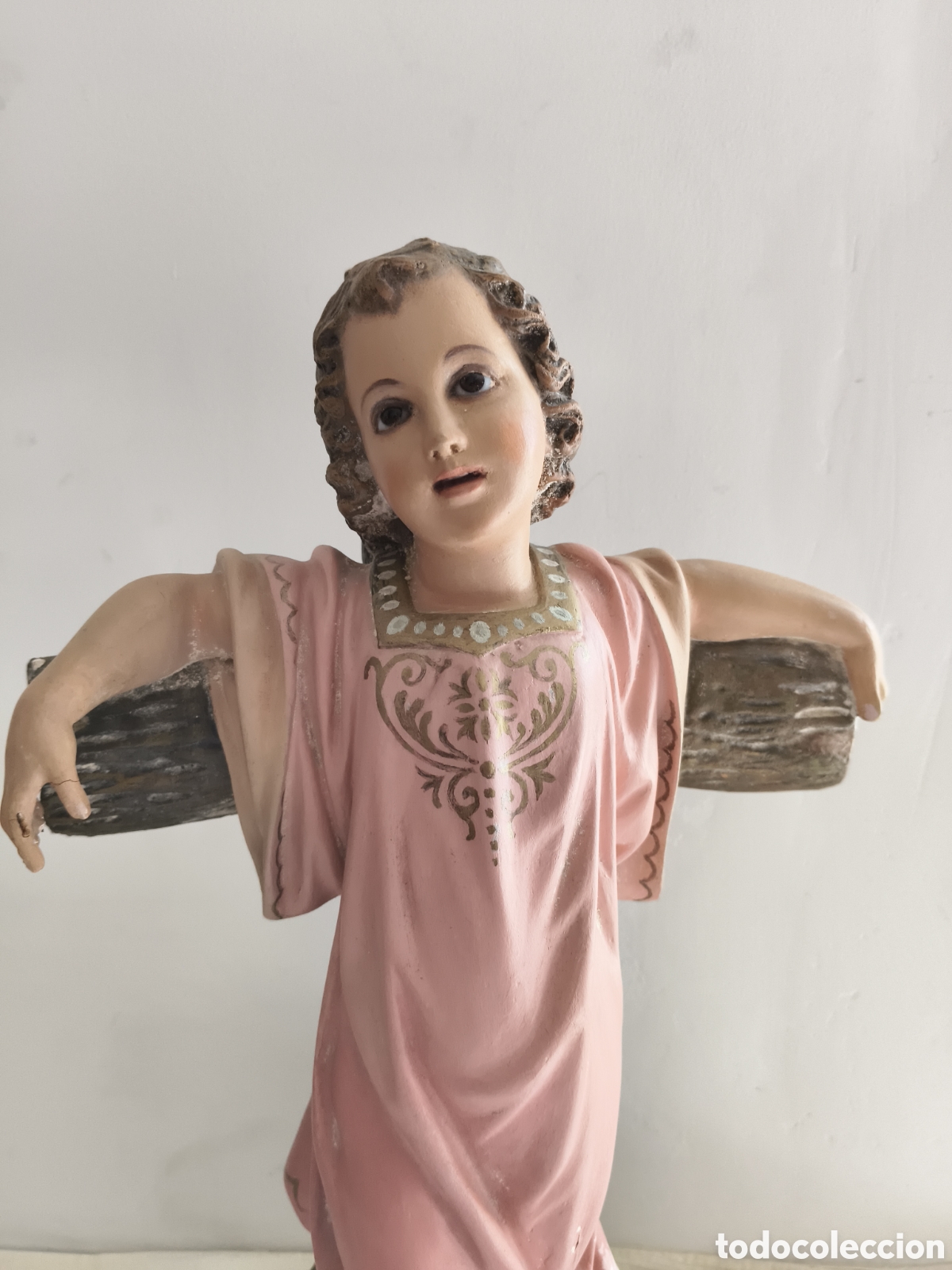 Antiques: Gran Ni&ntilde;o Jesus con vestimenta rosa Espa&ntilde;a