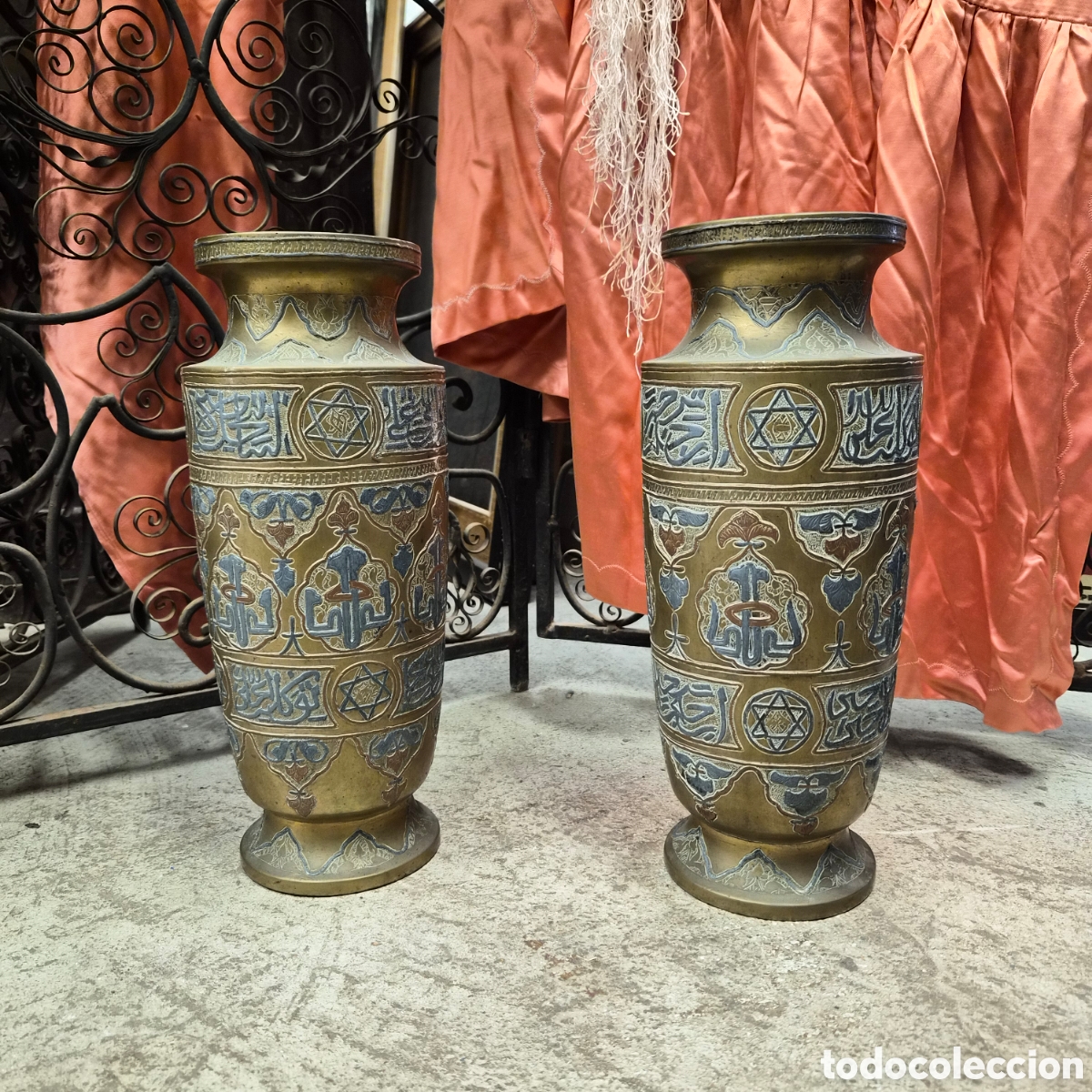 Antig&uuml;edades: Pareja Jarrones &aacute;rabes