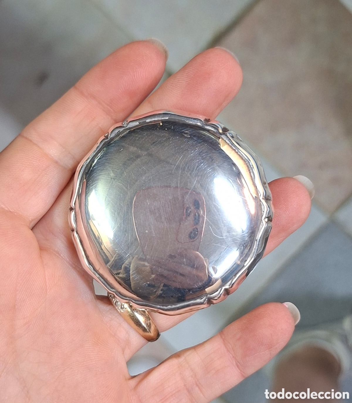 Antig&uuml;edades: Bast&oacute;n madera y plata principios S.XX - Foto 2