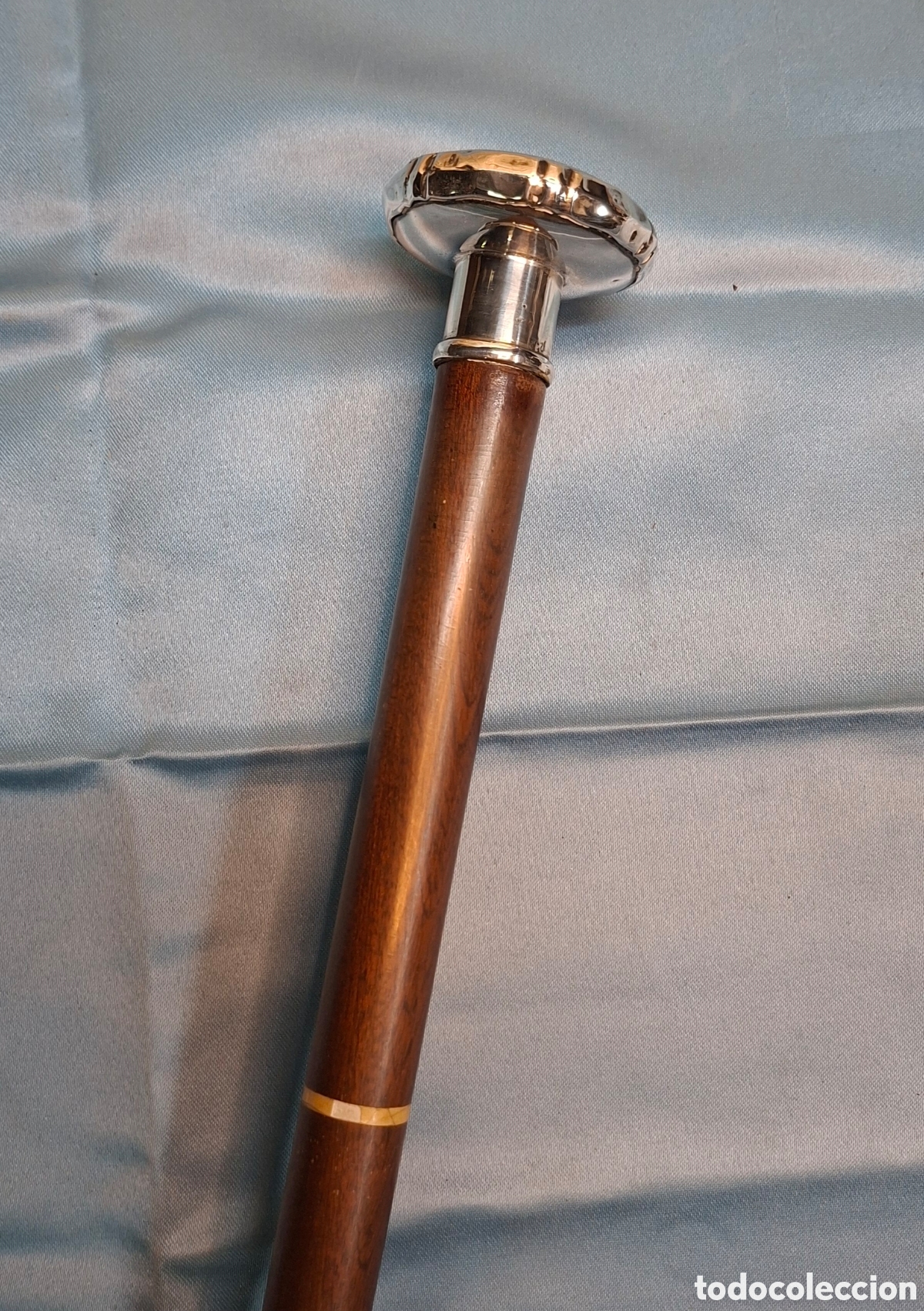 Antig&uuml;edades: Bast&oacute;n madera y plata principios S.XX - Foto 11