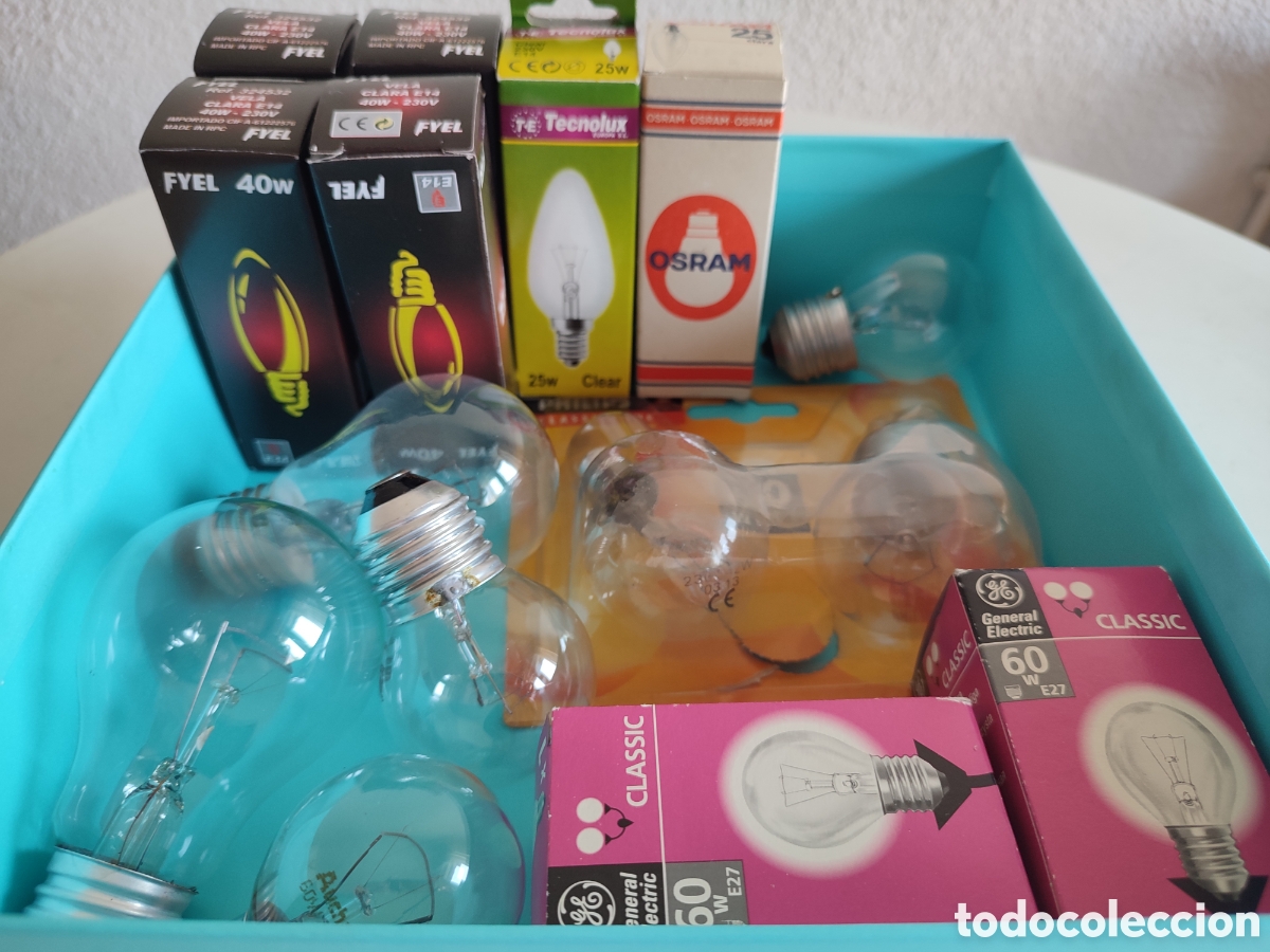 Antig&uuml;edades: Lote de bombillas incansadescentes