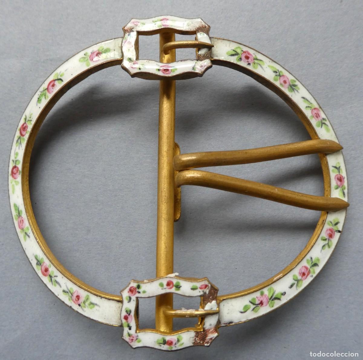 Antig&uuml;edades: ANTIGUA HEBILLA ART DECO DE ESMALTE PPIO. S.XX