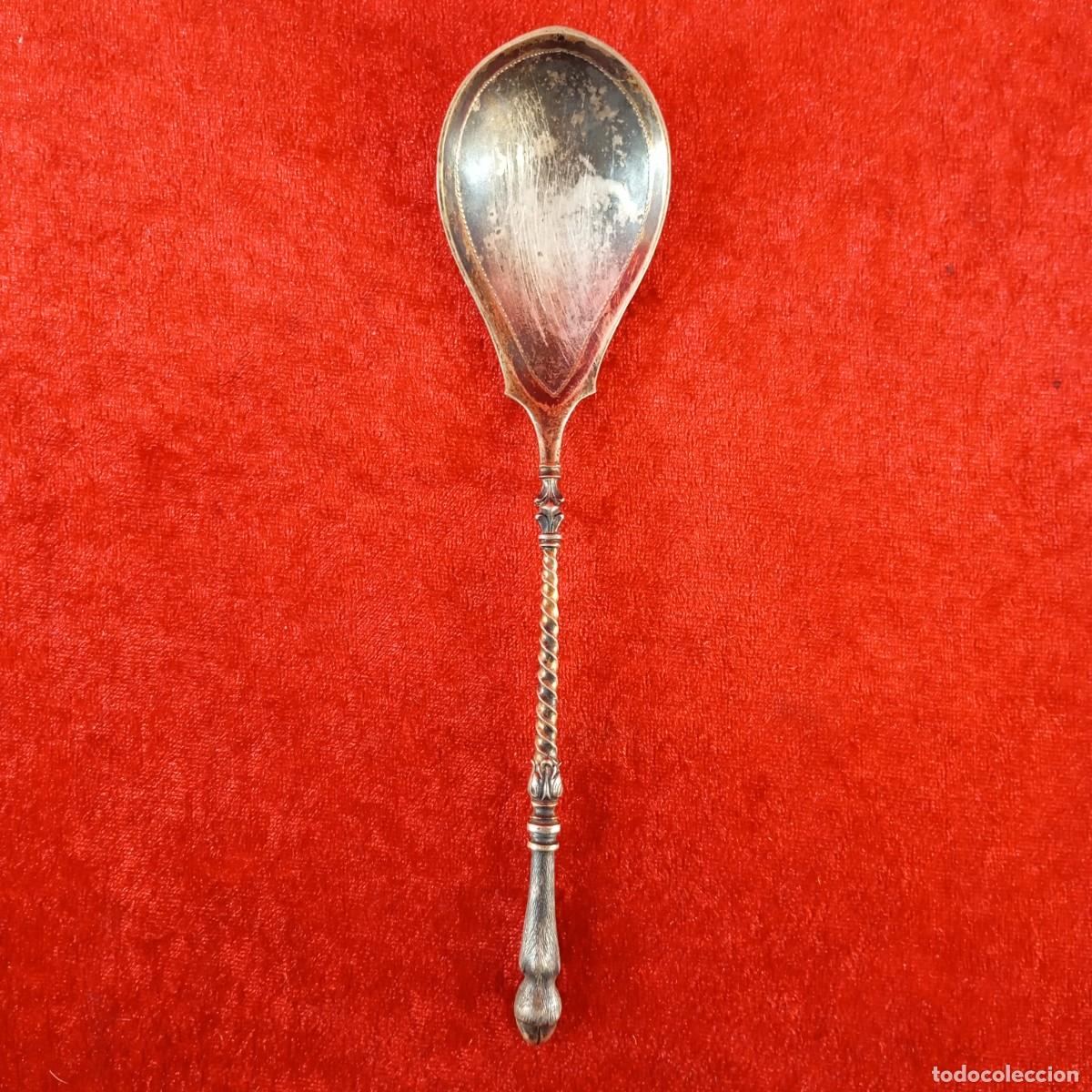 Antig&uuml;edades: PRECIOSA CUCHARA PLATEADA - MUY TRABAJADA - MODERNISTA - C. 1900 - 195 X 45 MM / 2860
