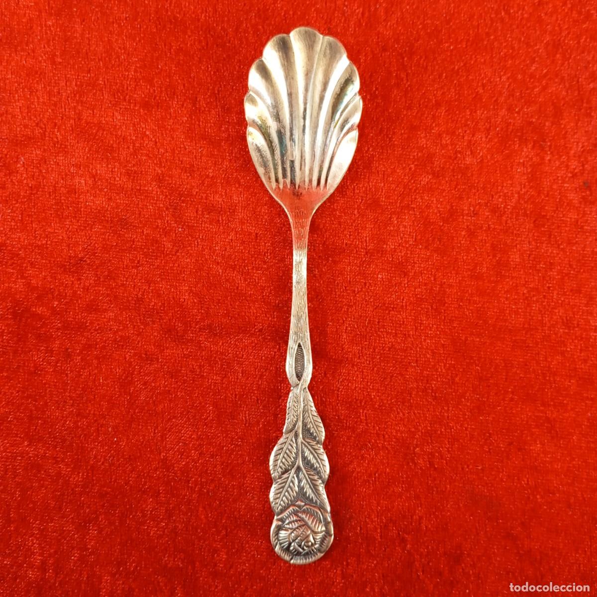 Antig&uuml;edades: PRECIOSA CUCHARA PLATEADA - MUY TRABAJADA - MODERNISTA - C. 1900 - ROSTFREI - 145 X 30 MM / 2863