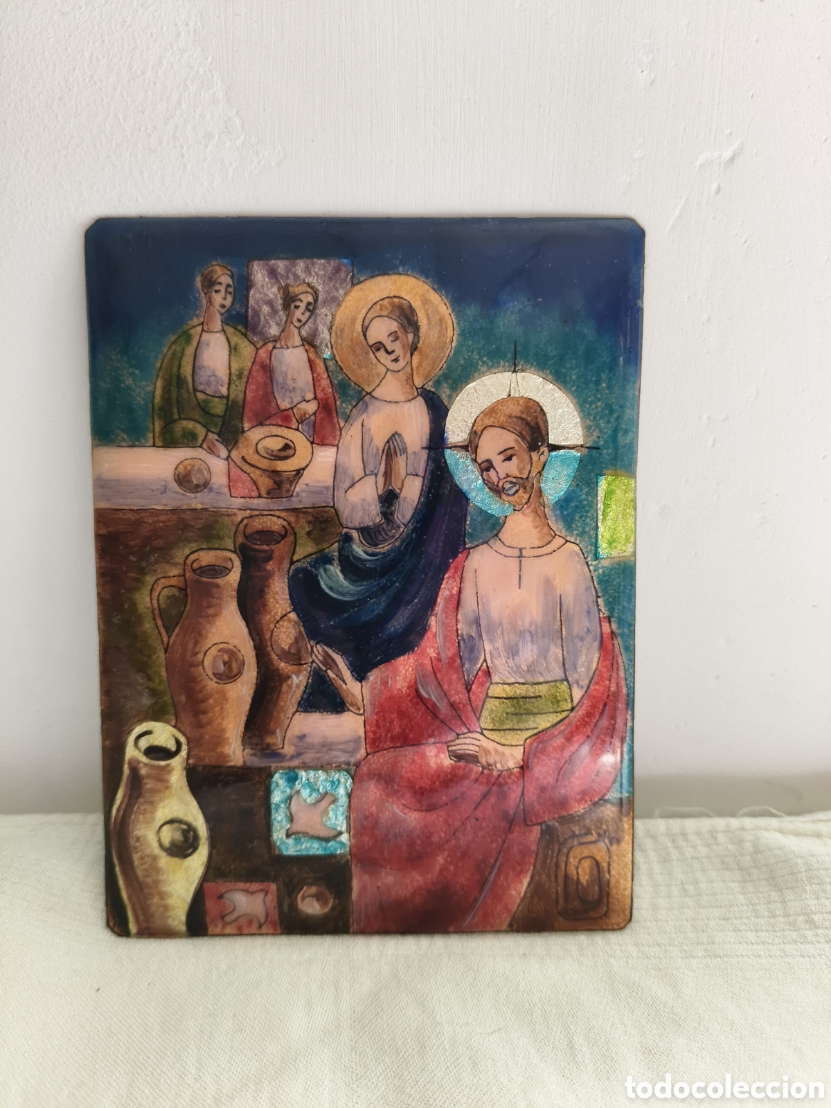 Antig&uuml;edades: Antiguo esmalte de Jes&uacute;s en las Bodas de Cana