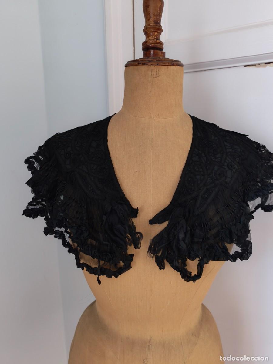 Antig&uuml;edades: CAPELINA-CUELLO DE ENCAJE S.XIX IDEAL INDUMENTARIA TRADICIONAL