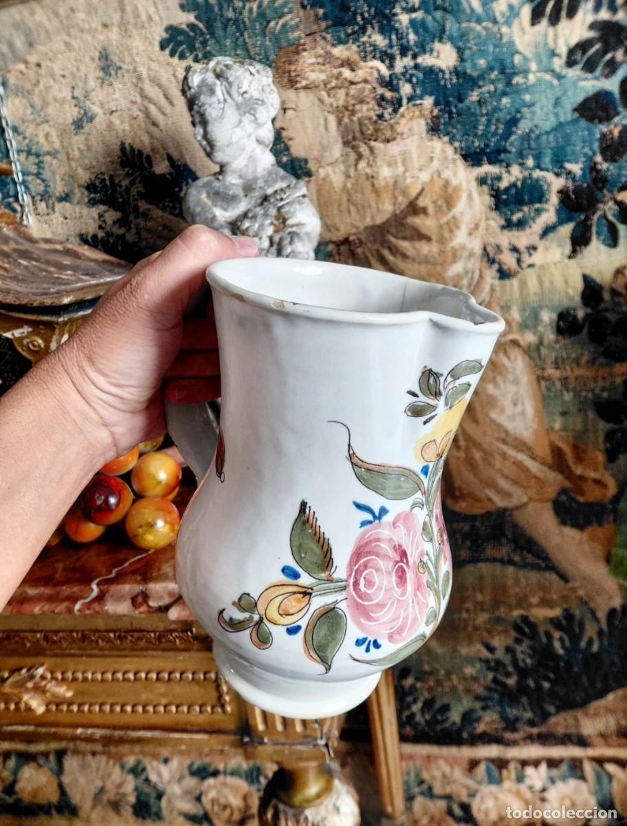 Antig&uuml;edades: Jarra cer&aacute;mica Manises. Antigua cer&aacute;mica espa&ntilde;ola s. XIX