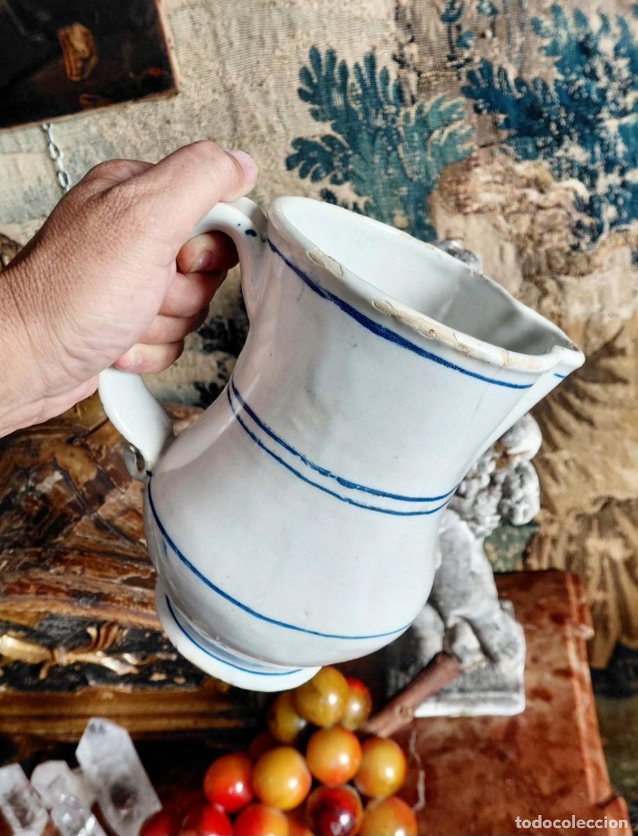 Antig&uuml;edades: Jarra cer&aacute;mica Manises. Antigua cer&aacute;mica espa&ntilde;ola s. XIX