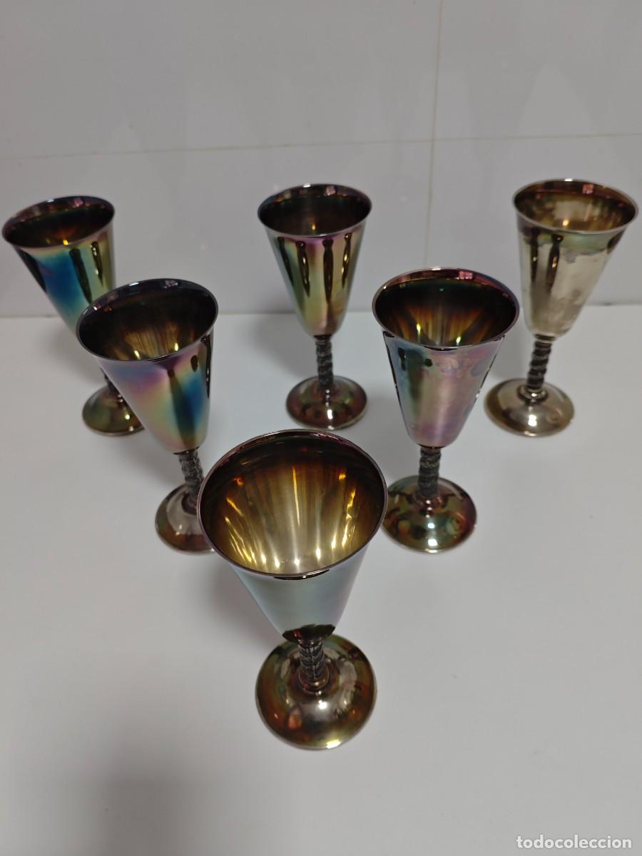 Antig&uuml;edades: 6 Copas Vino Orfebrer&iacute;a ANGULO - Foto 3