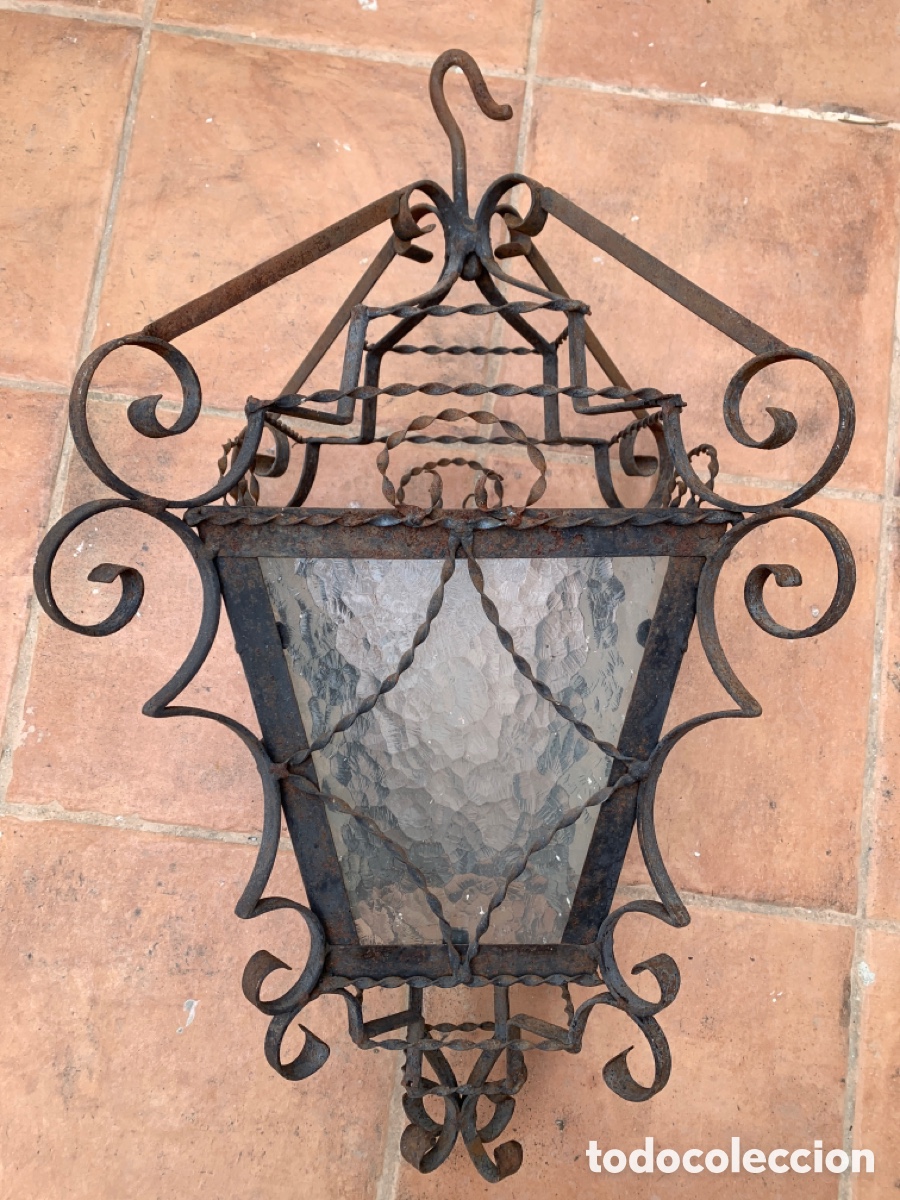 Antig&uuml;edades: Farol de hierro forja - Foto 3