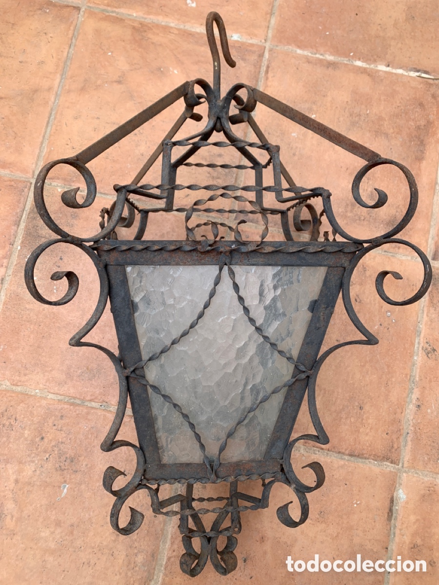 Antig&uuml;edades: Farol de hierro forja - Foto 4