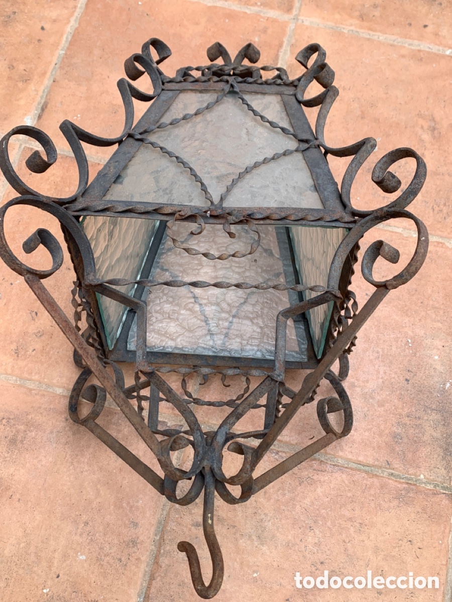 Antig&uuml;edades: Farol de hierro forja - Foto 6