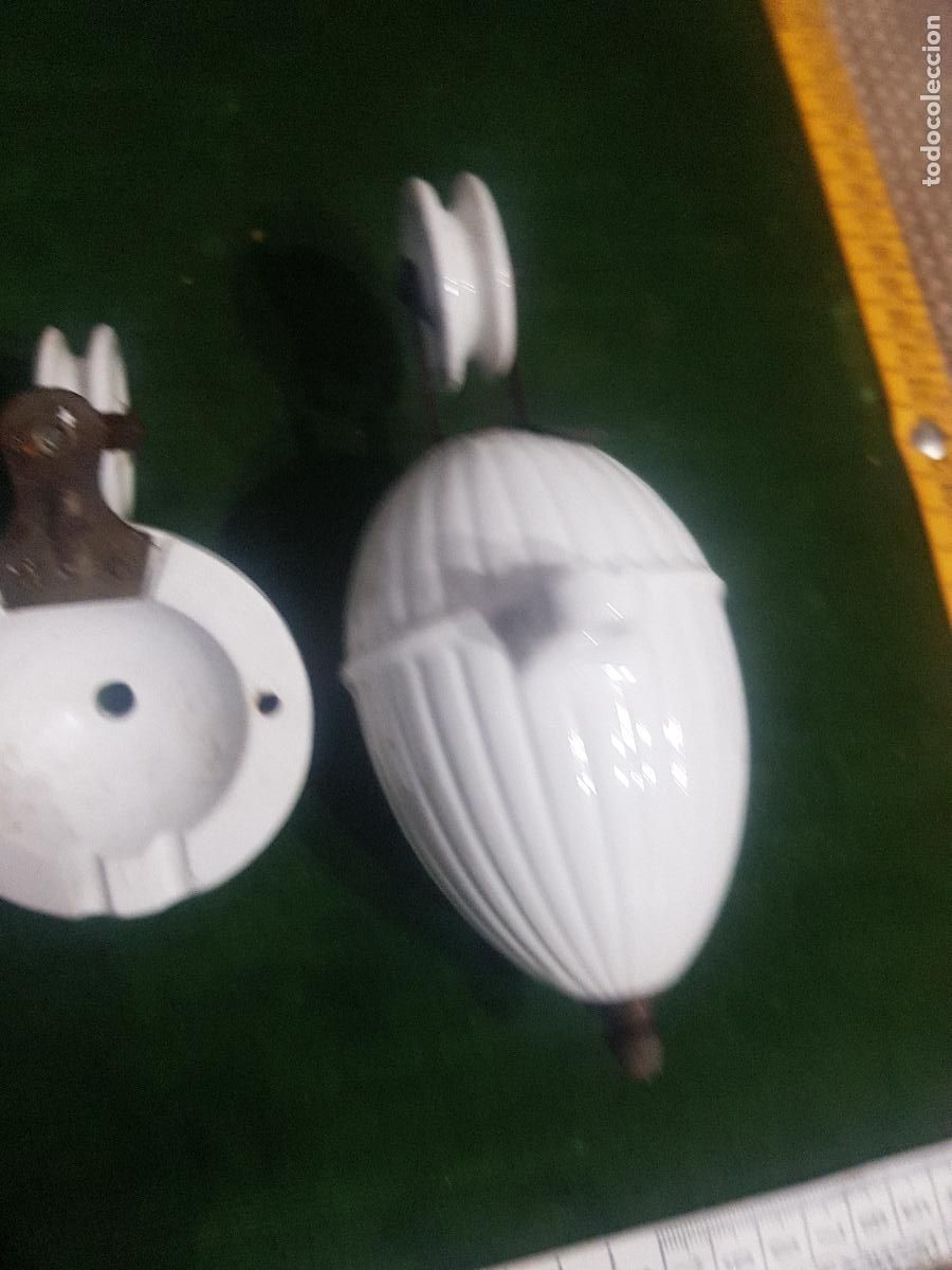 Antig&uuml;edades: PORCELANA CONTRAPESO DE LAMPARA DE TECHO