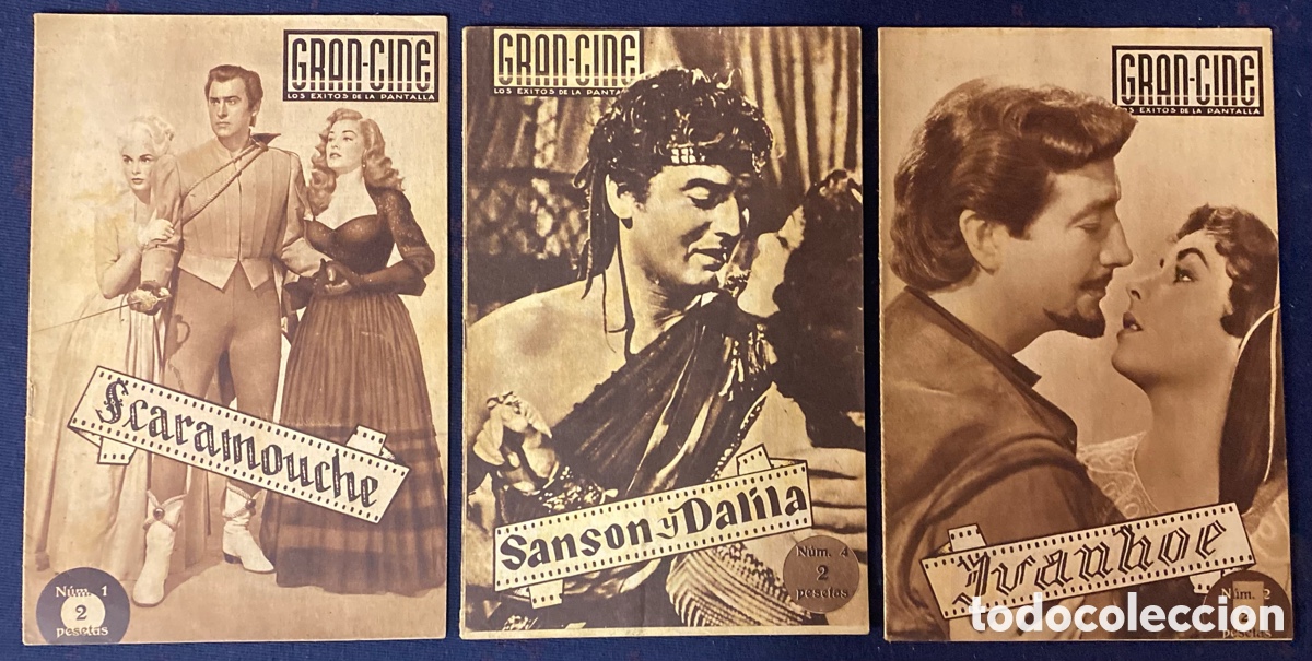 Antig&uuml;edades: Tres Revistas Gran Cine Sans&oacute;n y Dalila,Scaramouche y Juanhoe