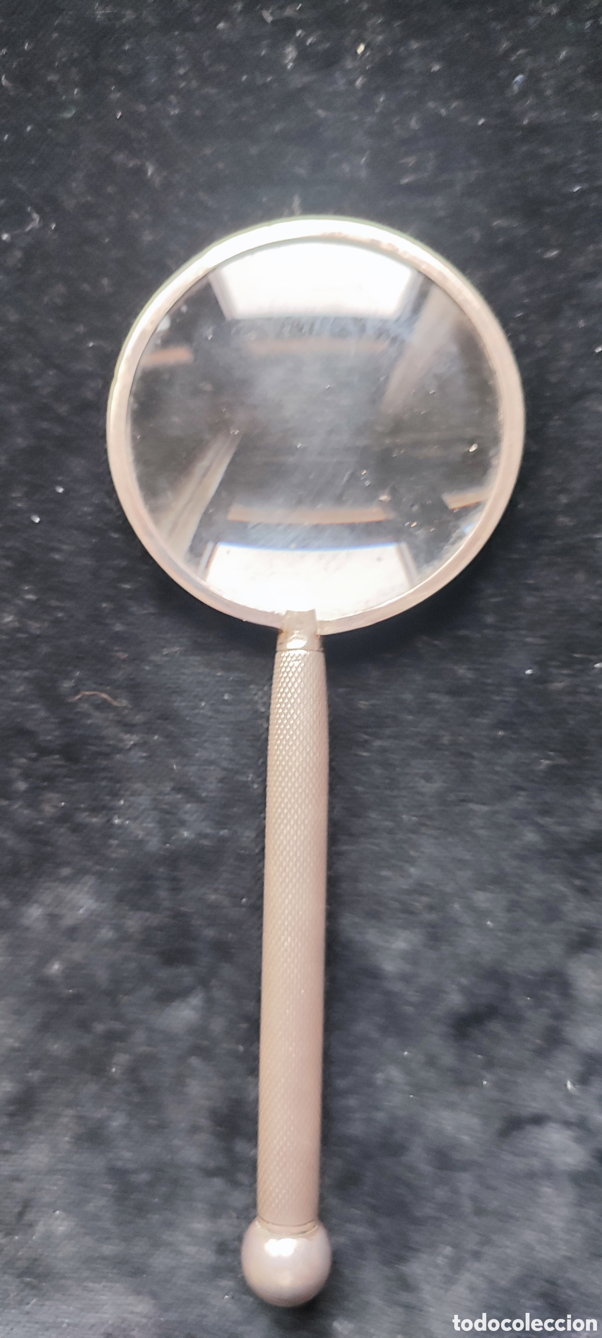 Antig&uuml;edades: Antigua lupa de plata de ley modernista principios del siglo XX