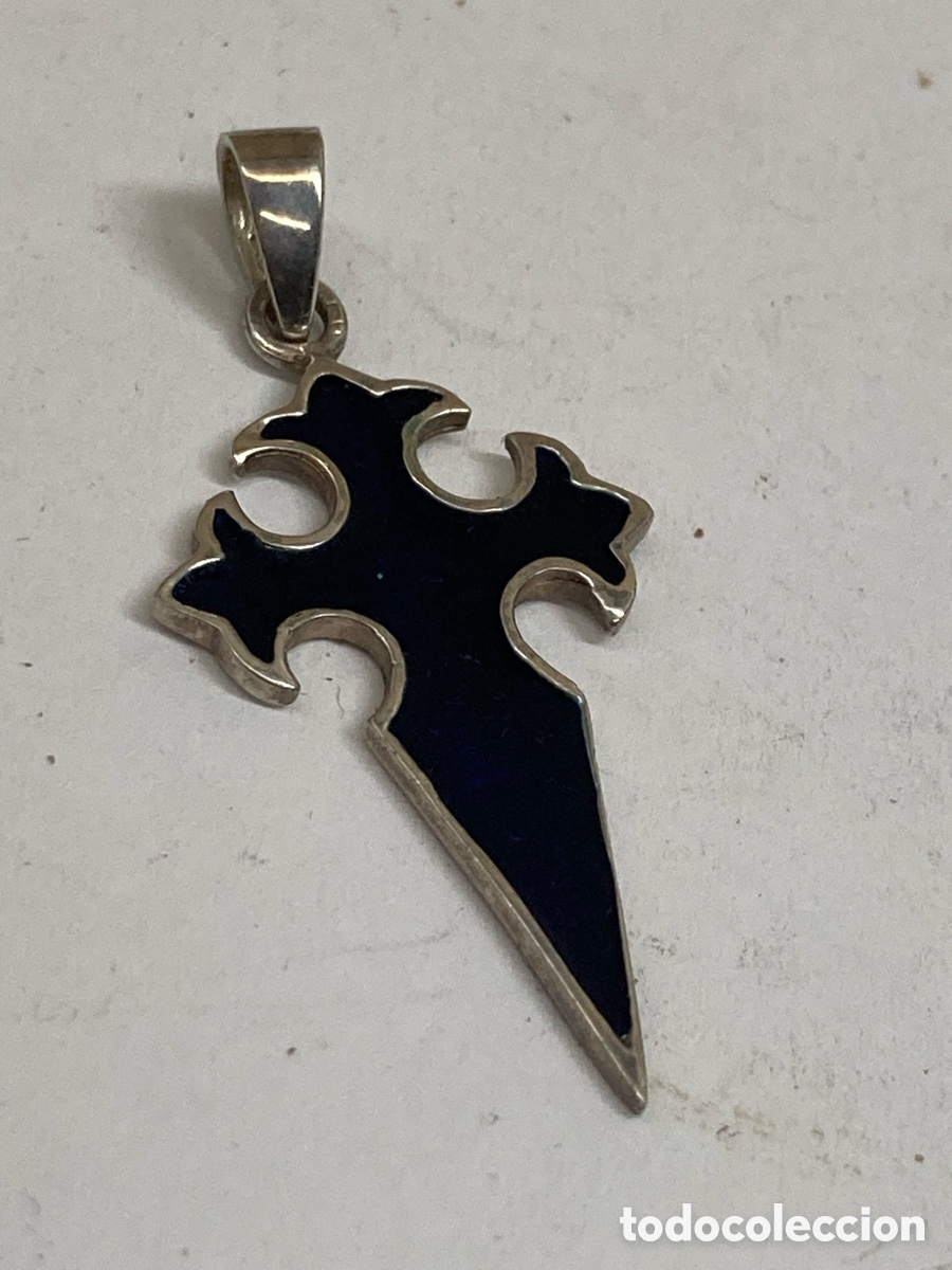 Antiguidades: Cris de plata esmaltado C572