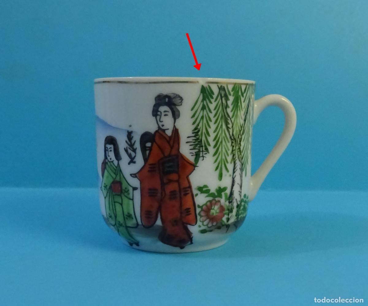 Antig&uuml;edades: TAZA DE PORCELANA TRASLUCIDA CON MOTIVO ORIENTAL. DI&Aacute;METRO 5,5 CM ALTURA 5,5 CM