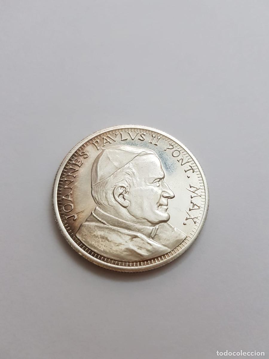 Antig&uuml;edades: MEDALLA DE JUAN PABLO II- PLATA-DIAMETRO 35 MM