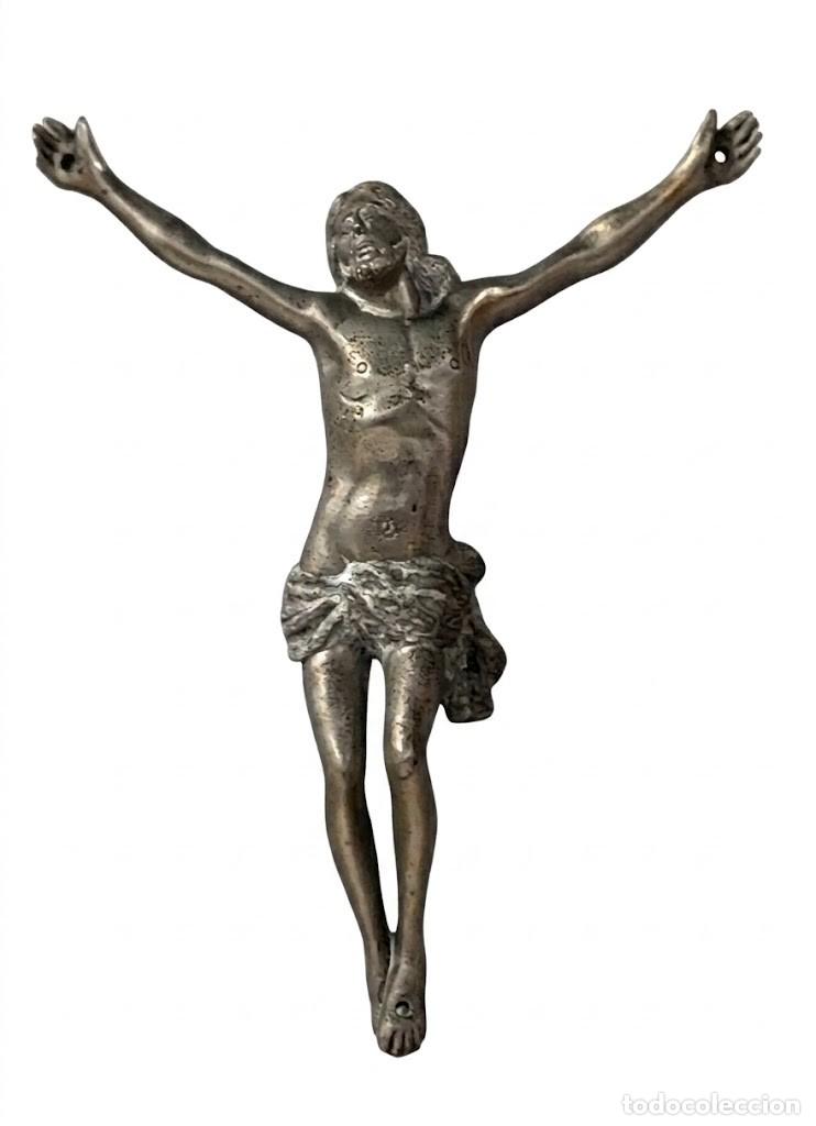 Antig&uuml;edades: Cuadro de Cristo crucificado en bronce. - Foto 5