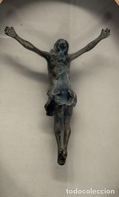 Antig&uuml;edades: Cuadro de Cristo crucificado en bronce. - Foto 8