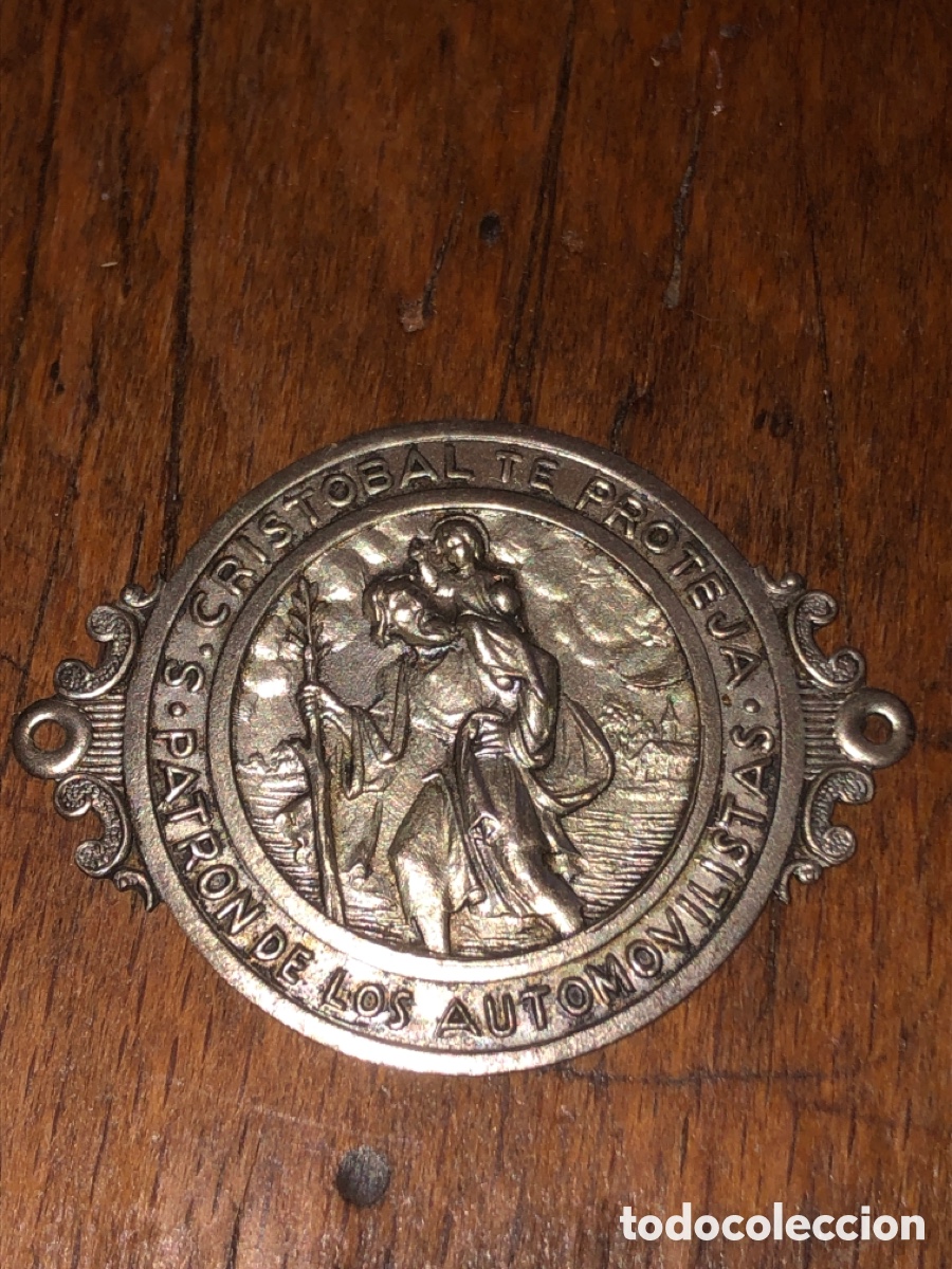 Antig&uuml;edades: Medalla protecci&oacute;n San Crist&oacute;bal - Foto 2